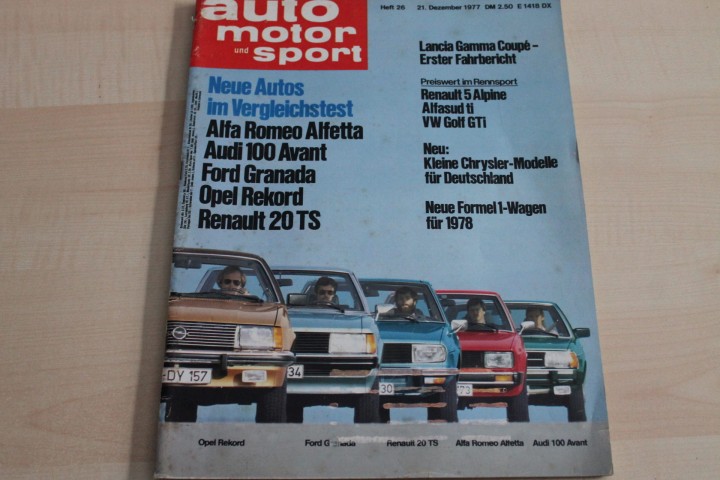 Deckblatt Auto Motor und Sport (26/1977)